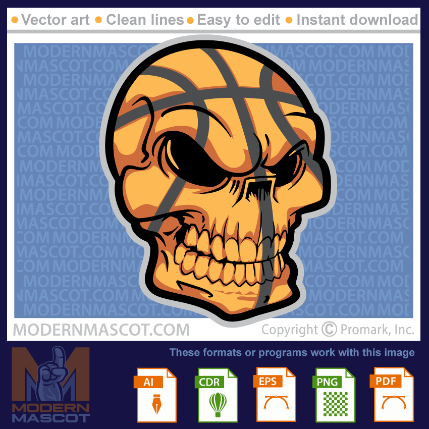 Skull basketball - basketball_skull_23_02