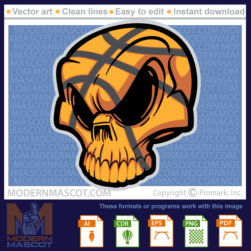 Skull basketball - basketball_skull_23_03