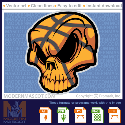 Skull basketball - basketball_skull_23_03