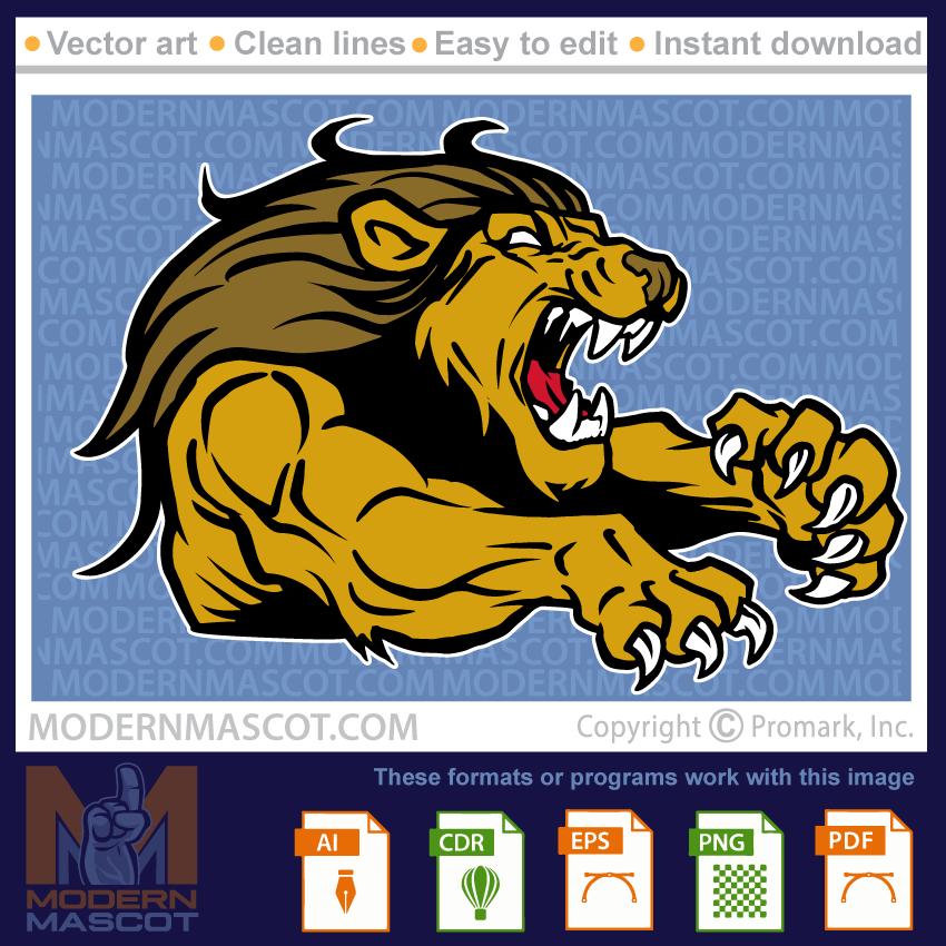 Lion Attacking - lion_23_38