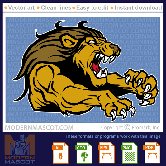 Lion Attacking - lion_23_38