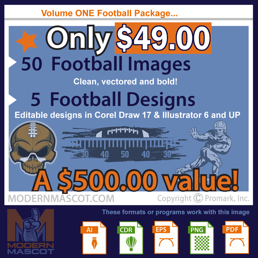 Football Collection Package Volume ONE- On sale! 50% off