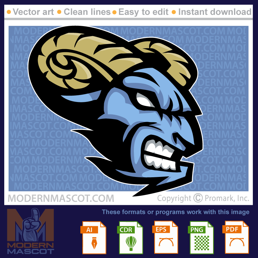 Modern Ram Head - ram_23_29