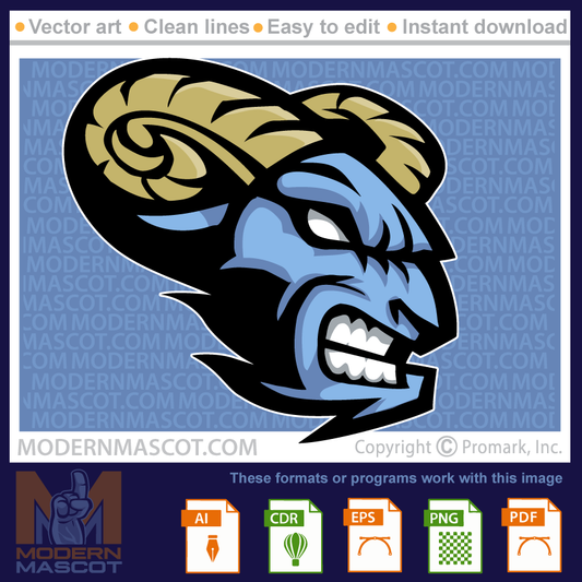 Modern Ram Head - ram_23_29