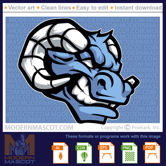 Bold Ram Head - ram_23_30
