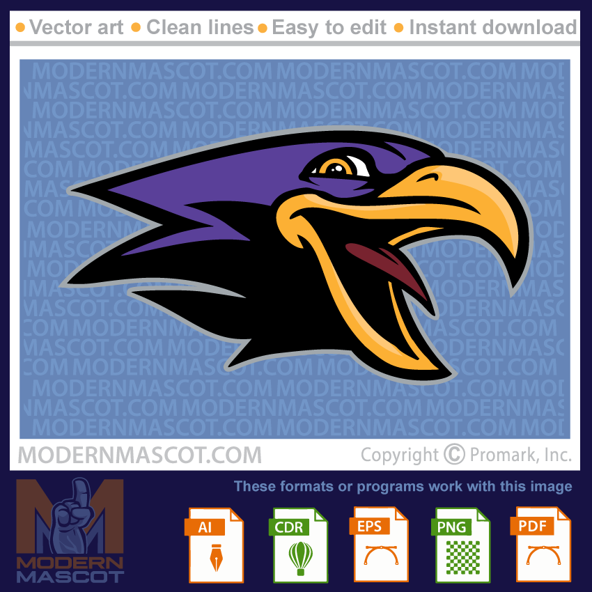 Raven Head Logo - raven_23_09