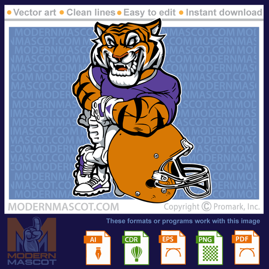 Tiger Football Helmet - tiger_23_football_26