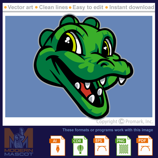 Cute Gator Head 13 - gator_22_13