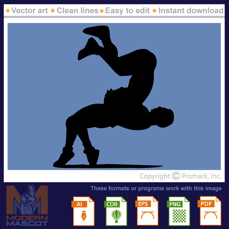 Wrestling silhouette 1 - wrestling_22_01