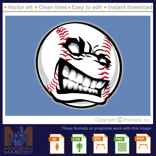 Baseball face 3 - baseball_22_face03