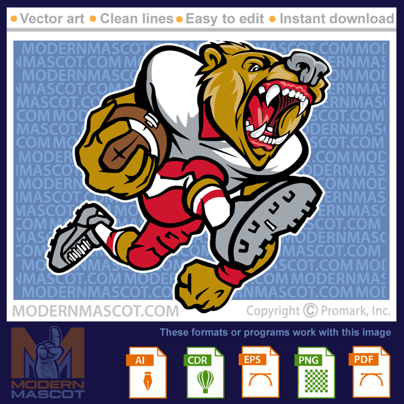 Bear with Football - bear_23_football_13