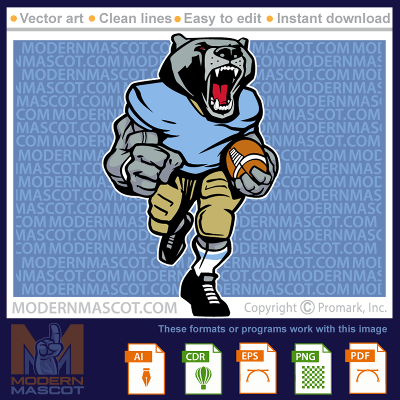 Bear Football Player - bear_23_football_19