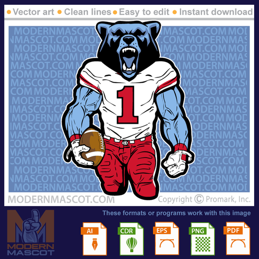 Bear Football Player - bear_23_football_21