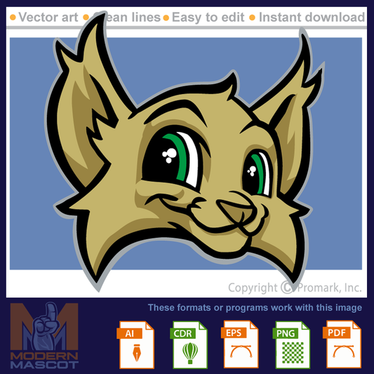 Bobcat Youth head 01- bobcat_22_01