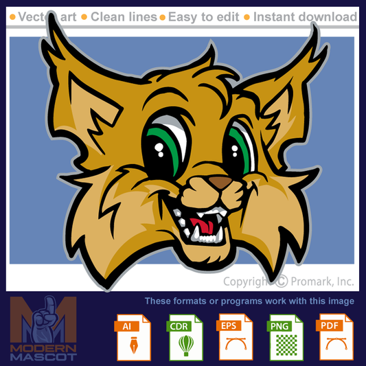 Bobcat cute head 2- bobcat_22_04