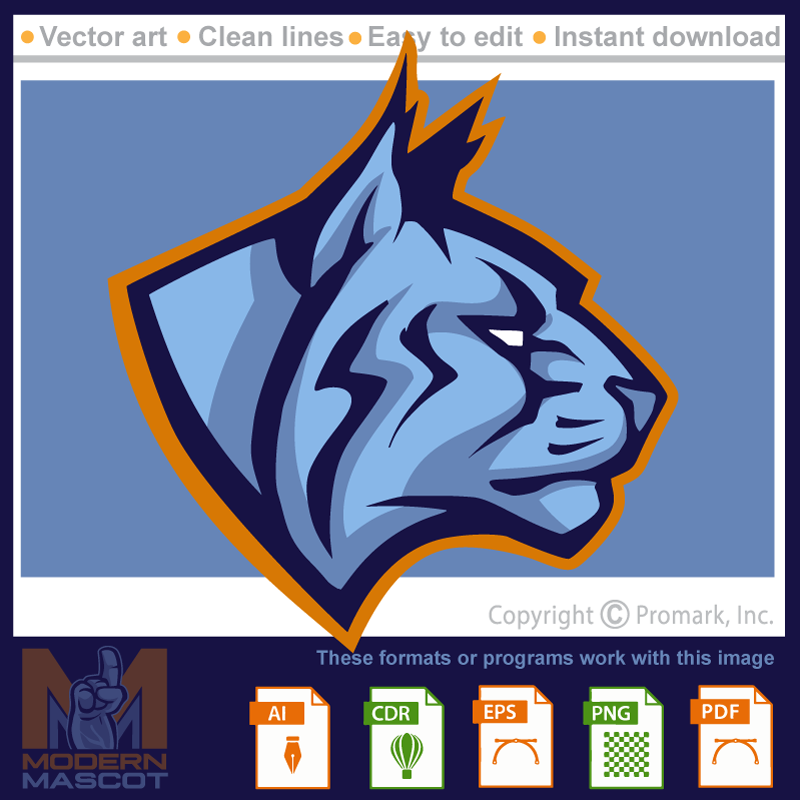 Bobcat head logo - bobcat_22_09