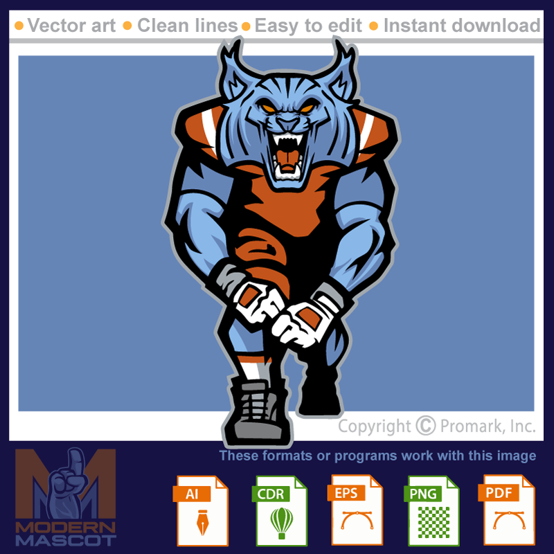 Bobcat Football Pose - bobcat_22_football_06