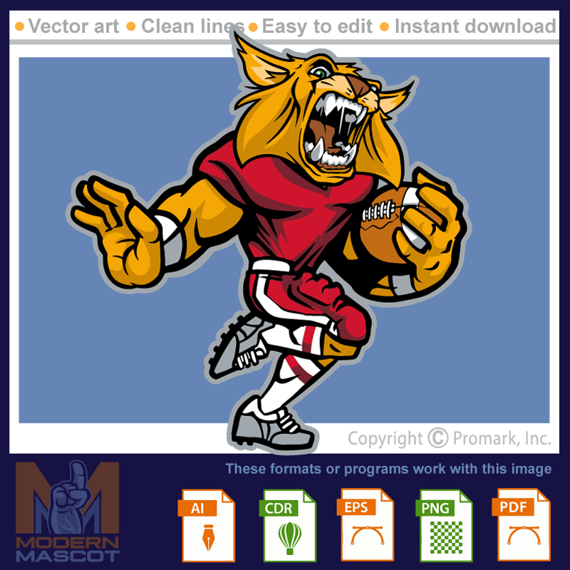 Bobcat Football Pose- bobcat_22_football_08
