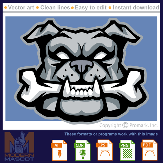 Bulldog with Bone - bulldog_22_09
