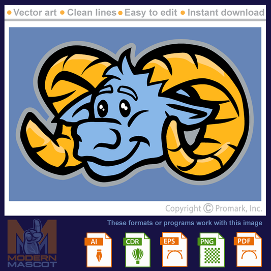 Cute Ram Head 18 - ram_22_18