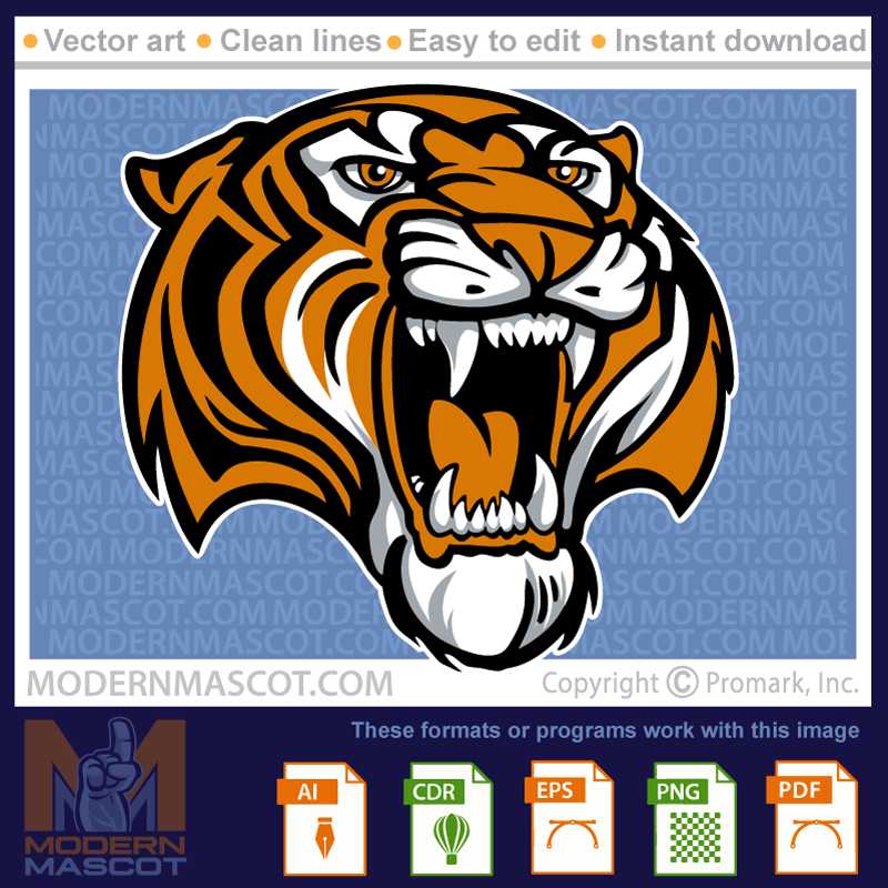 Tiger Head Logo - tiger_22_23