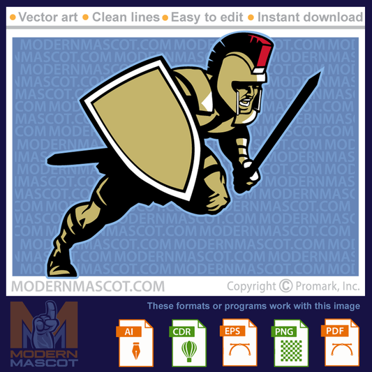 Trojan Warrior Charging - trojan_22_14